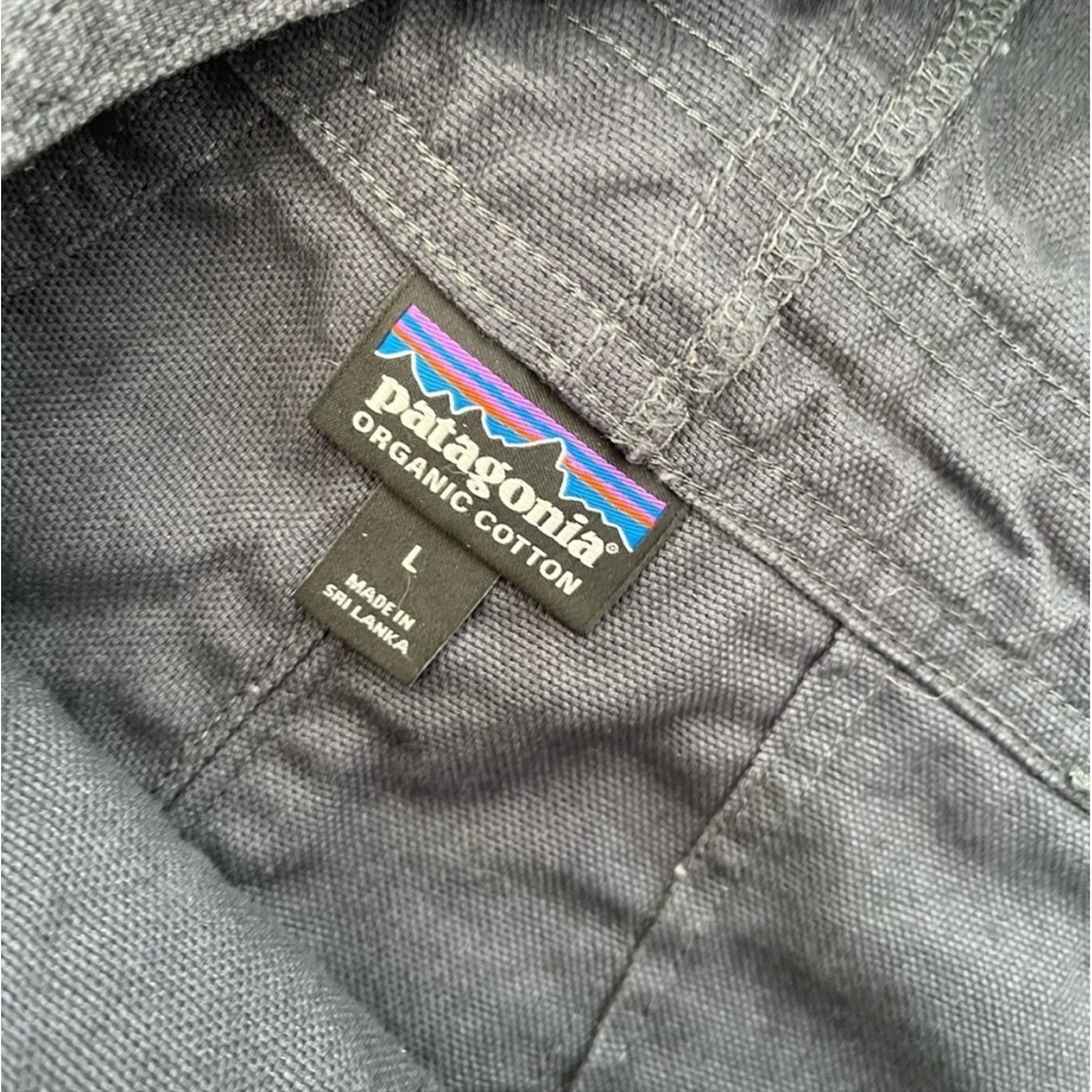 PATAGONIA-WOMEN'S STAND UP OVERALLS shorts size large Blue Denim Overalls - Picture 6 of 6